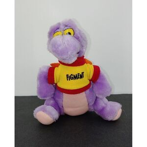 Disney World Epcot Figment the Dragon Wearing Shirt Plush Stuffed Animal Vintage